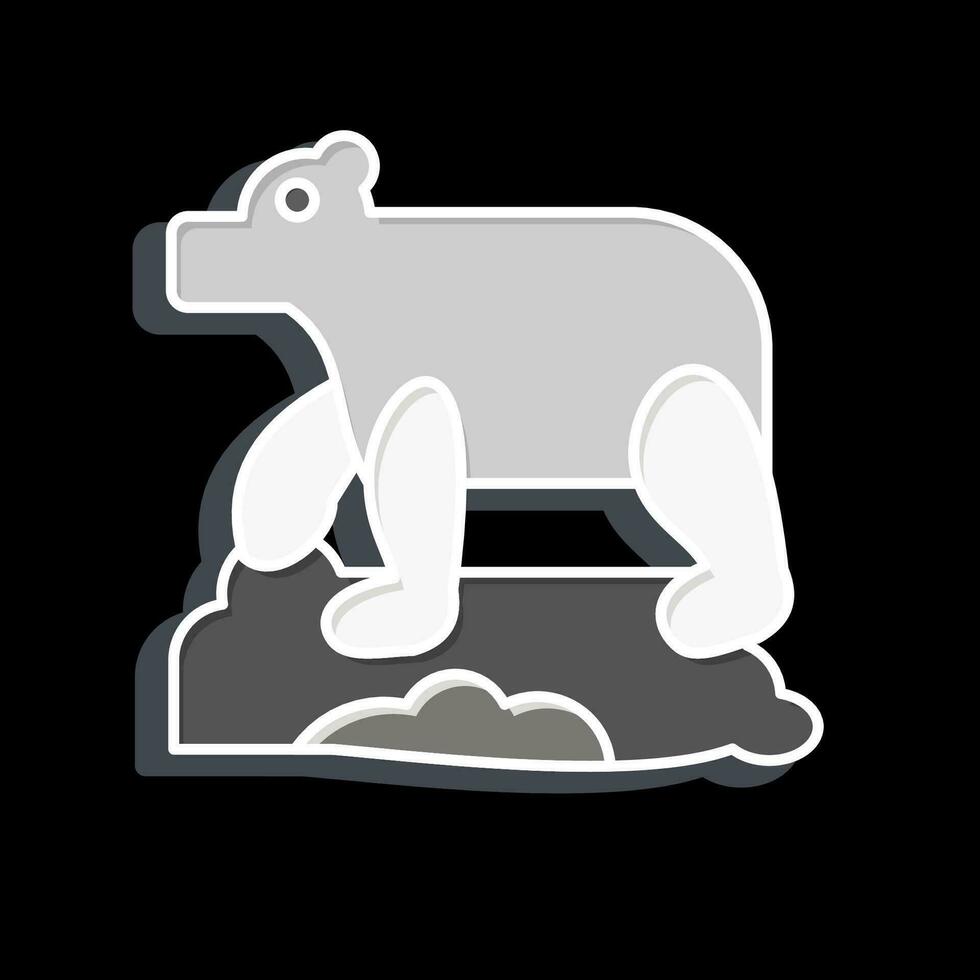 icona polare orso. relazionato per alaska simbolo. lucido stile. semplice design modificabile. semplice illustrazione vettore
