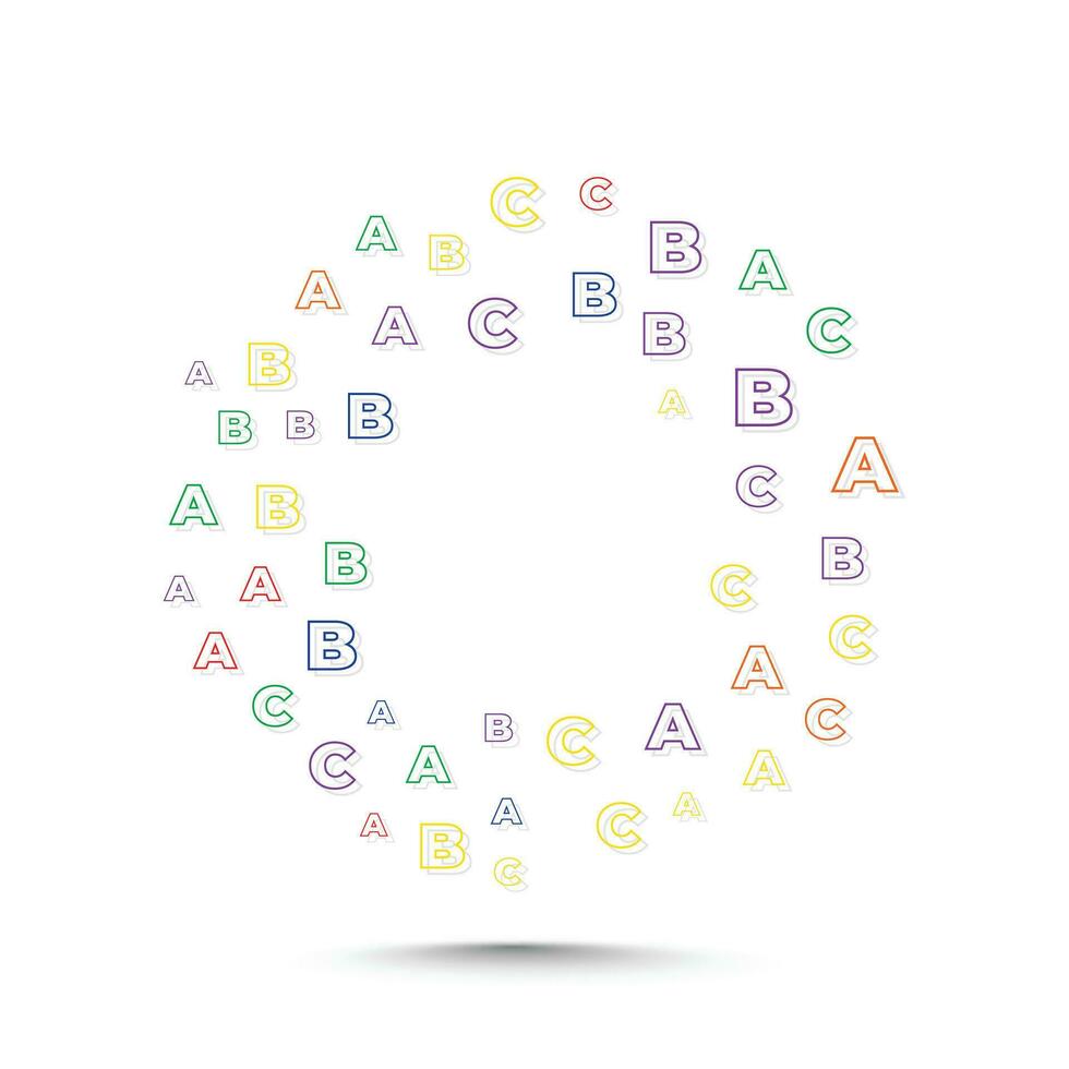 alfabeto logo design modello con abc lettere vettore