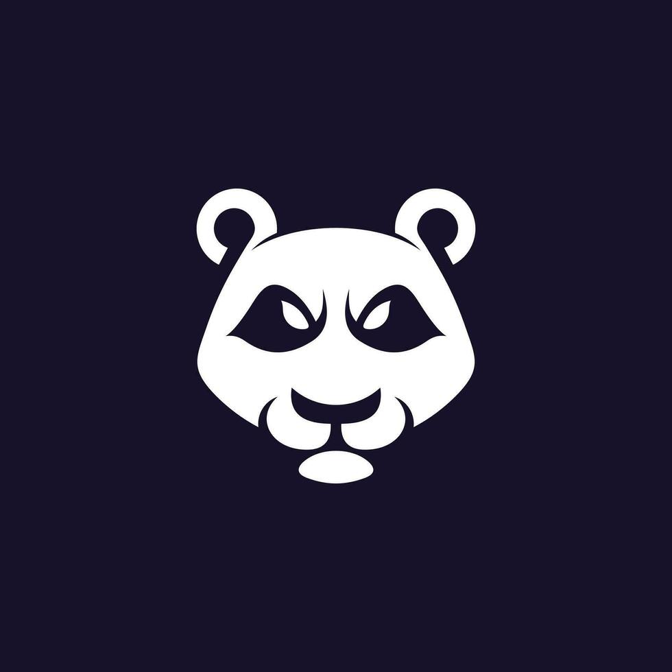 logo semplice testa di panda carino vettore