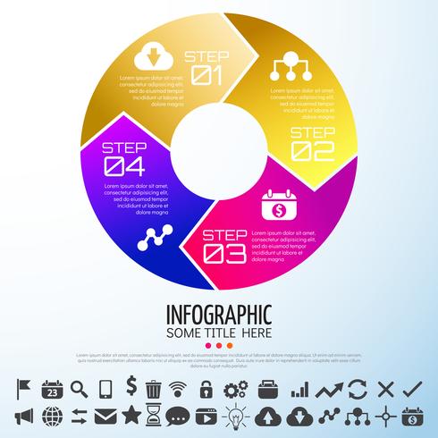 infografica modello di progettazione vettore