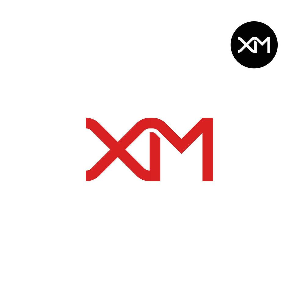 lettera xm monogramma logo design vettore