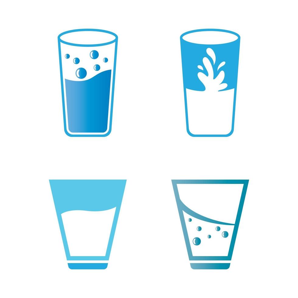 immagini del logo del bicchiere da bere vettore