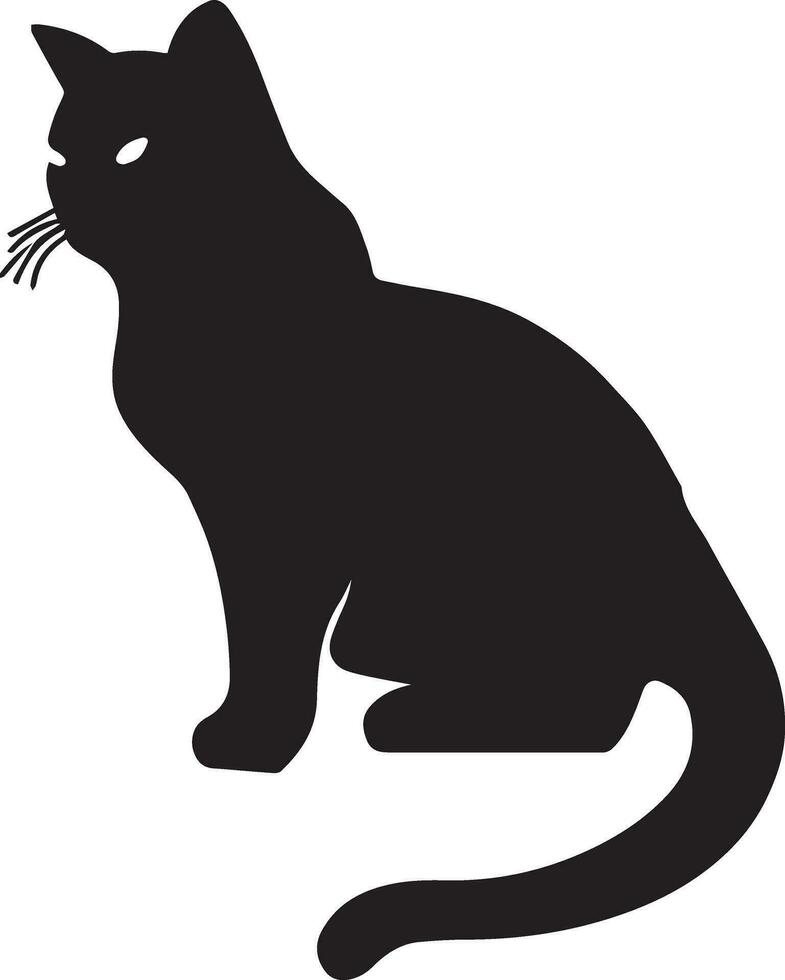 gatto vettore silhouette illustrazione nero colore