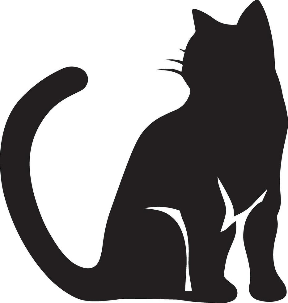 gatto vettore silhouette illustrazione nero colore