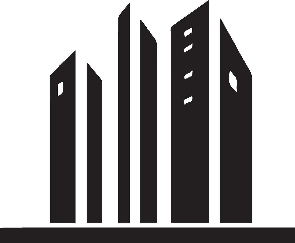 edificio logo vettore silhouette illustrazione