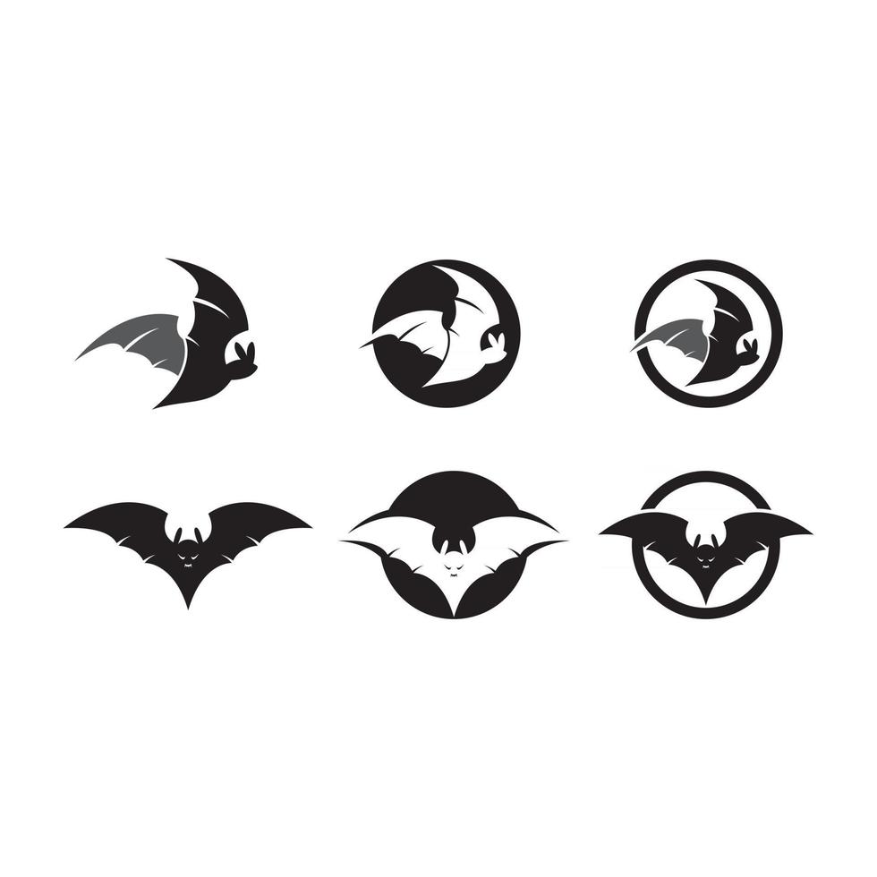disegno del logo di immagini di pipistrello vettore