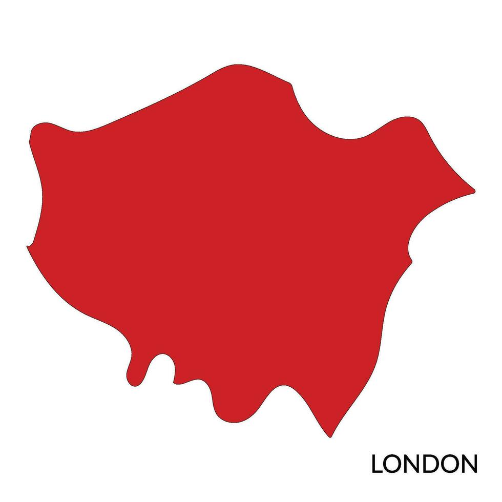 Londra carta geografica, Londra città carta geografica, capitale città di Inghilterra nel rosso vettore