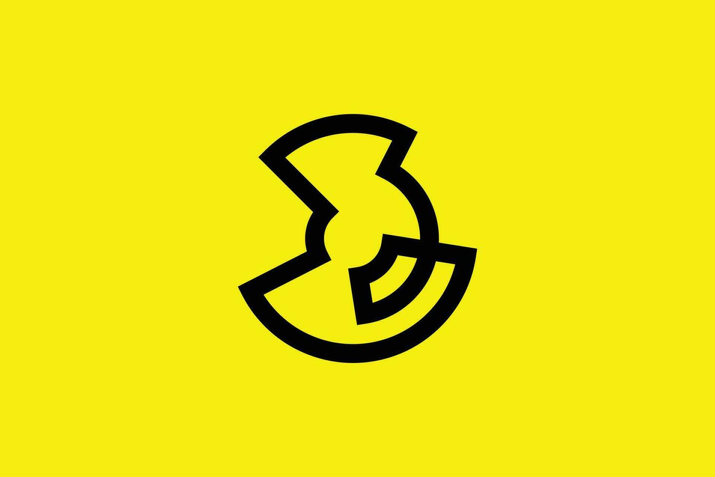 minimo e creativo uccello marchio logo modello su giallo sfondo vettore