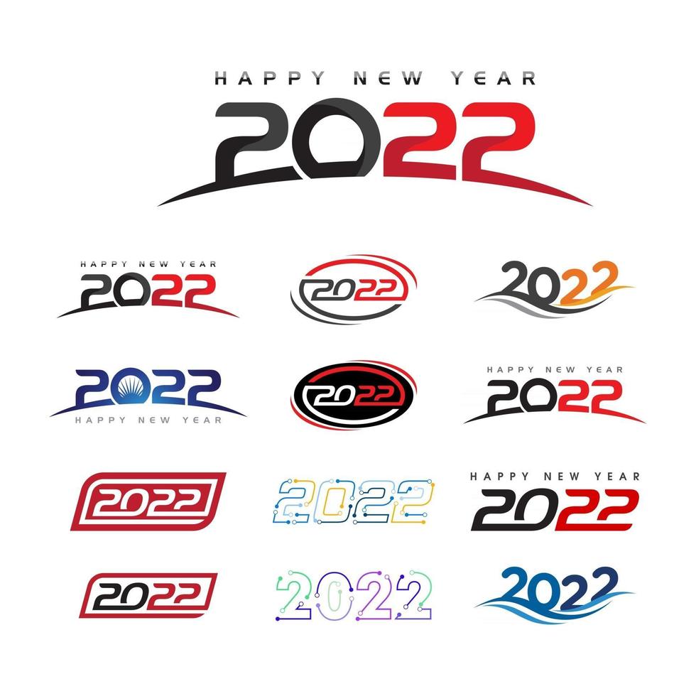 2022 icona del nuovo anno illustrazione vettoriale