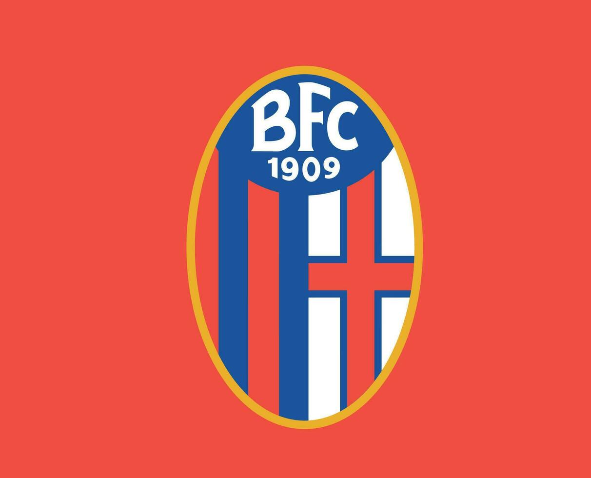 fc bologna club simbolo logo serie un' calcio Calcio Italia astratto design vettore illustrazione con rosso sfondo