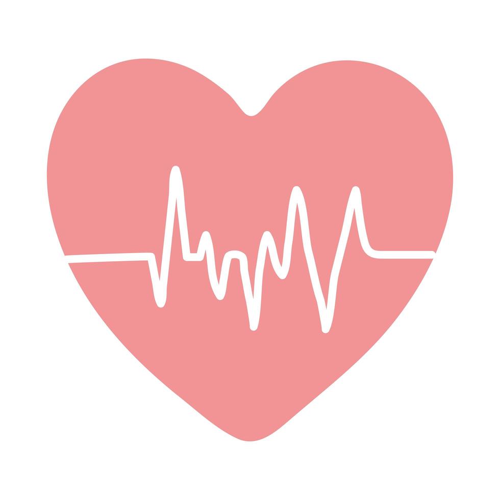 linea dell'elettrocardiogramma del cuore vettore