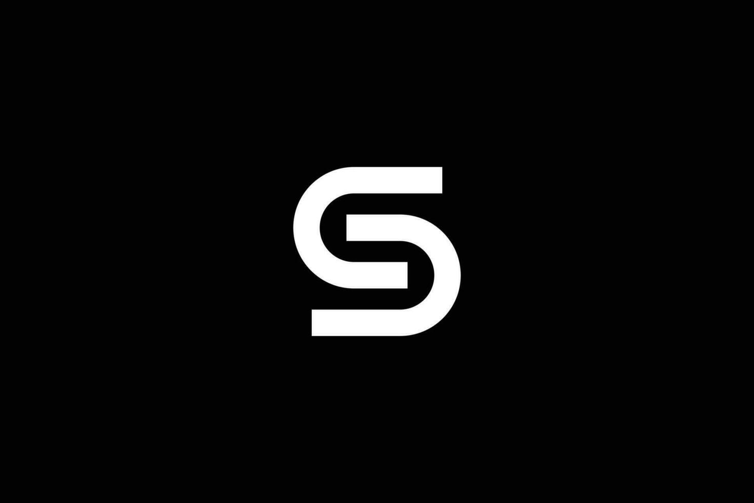 creativo e professionale iniziale lettera S c logo design modello su nero sfondo vettore