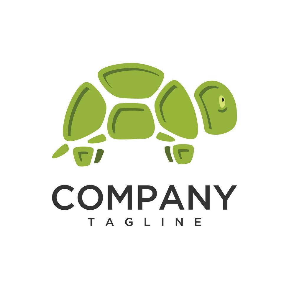 pietra tartaruga logo animale verde astratto design simbolo vettore