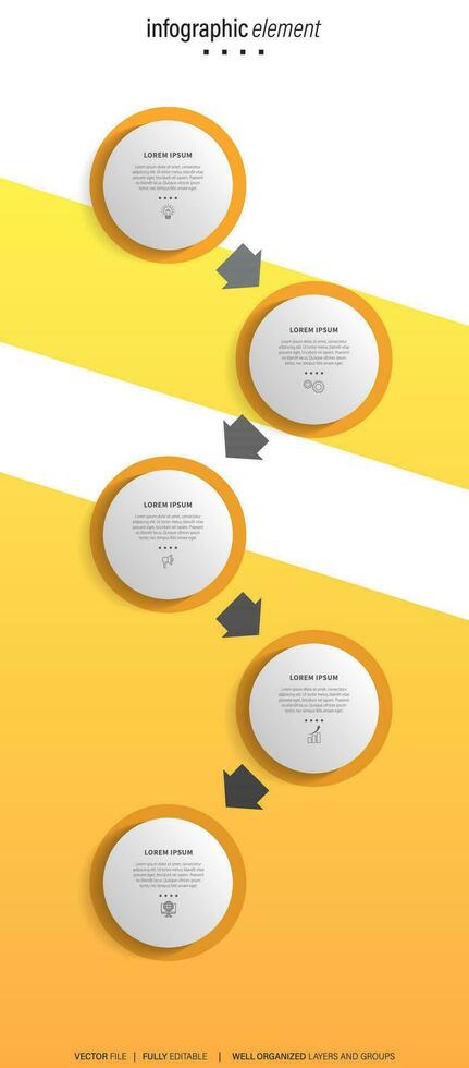 Infografica modello per attività commerciale. 4 passaggi moderno sequenza temporale diagramma con strada viaggio concetto, presentazione vettore infografica.