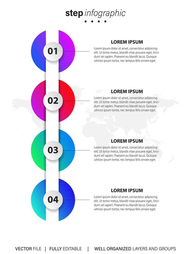 passi business data visualizzazione timeline processo modello infografica design con icone vettore