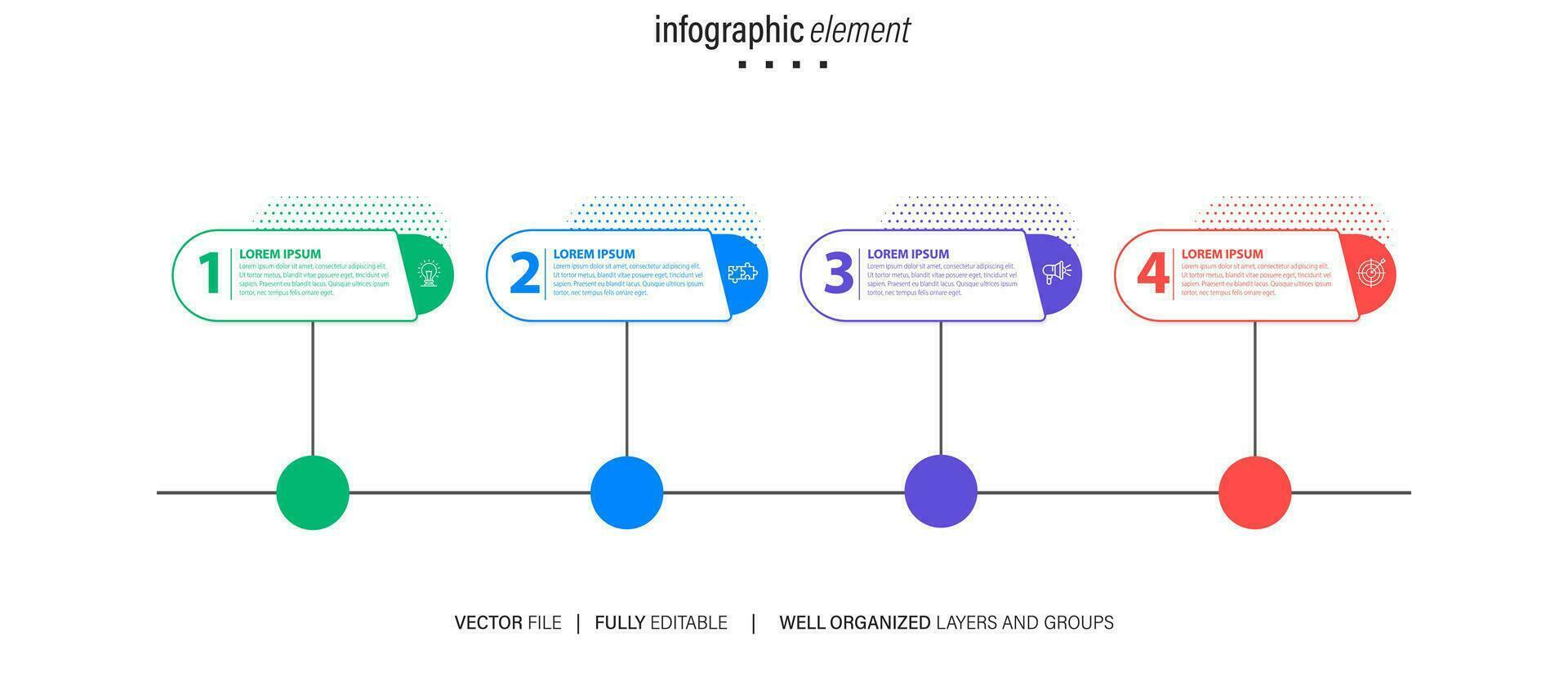 impostato di Infografica elementi dati visualizzazione vettore design modello. può essere Usato per passi, opzioni, attività commerciale processi, flusso di lavoro, diagramma, diagramma di flusso concetto, sequenza temporale, marketing icone, Informazioni grafica.