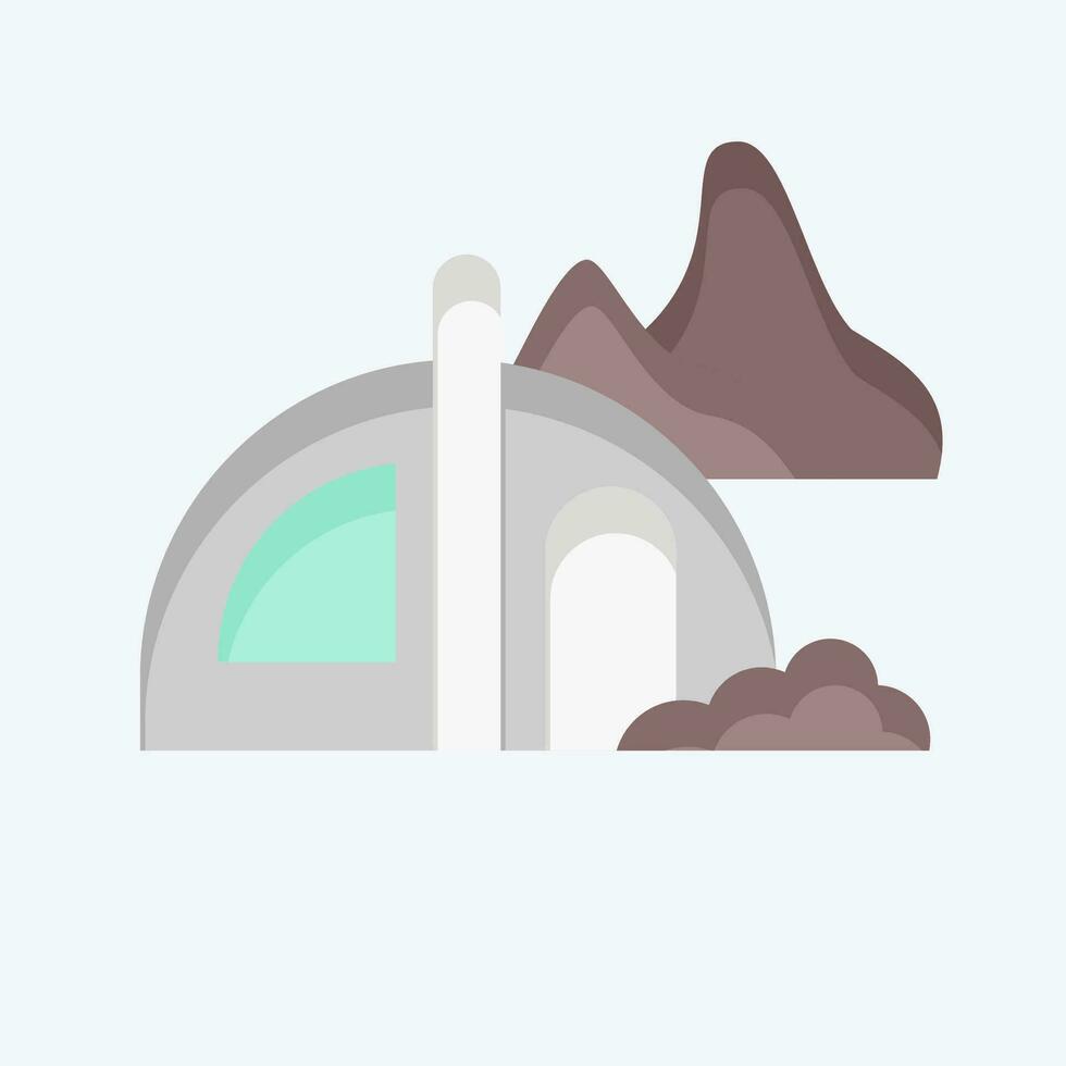 icona campeggio. relazionato per alaska simbolo. piatto stile. semplice design modificabile. semplice illustrazione vettore