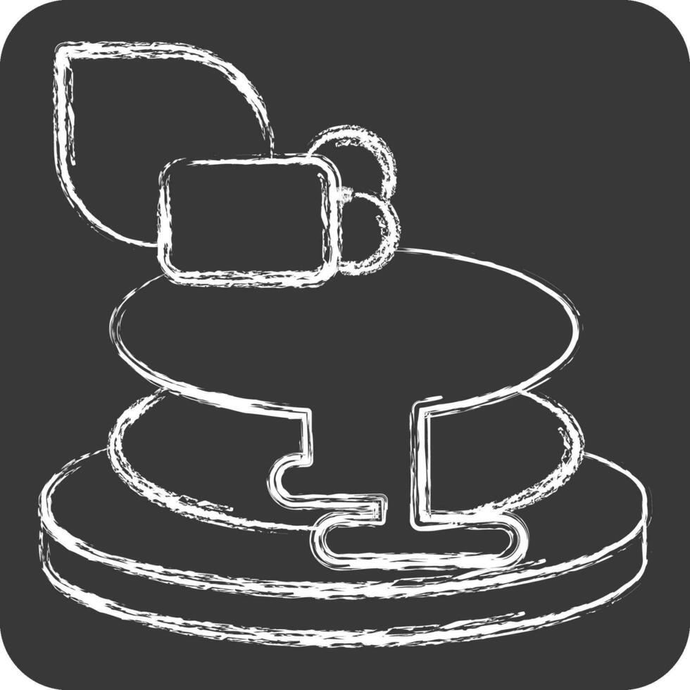 icona pancake. relazionato per apiario simbolo. gesso stile. semplice design modificabile. semplice illustrazione vettore