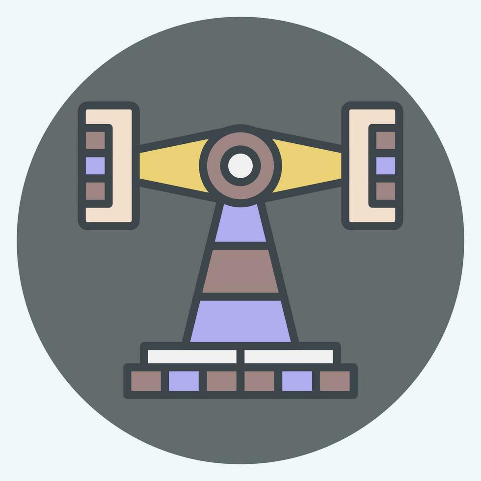 icona rotolo o aereo. relazionato per divertimento parco simbolo. colore compagno stile. semplice design modificabile. semplice illustrazione vettore