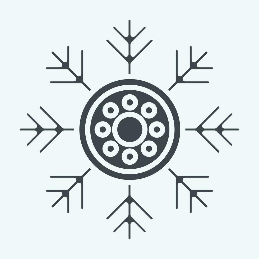 icona laghi di neve. relazionato per alaska simbolo. glifo stile. semplice design modificabile. semplice illustrazione vettore