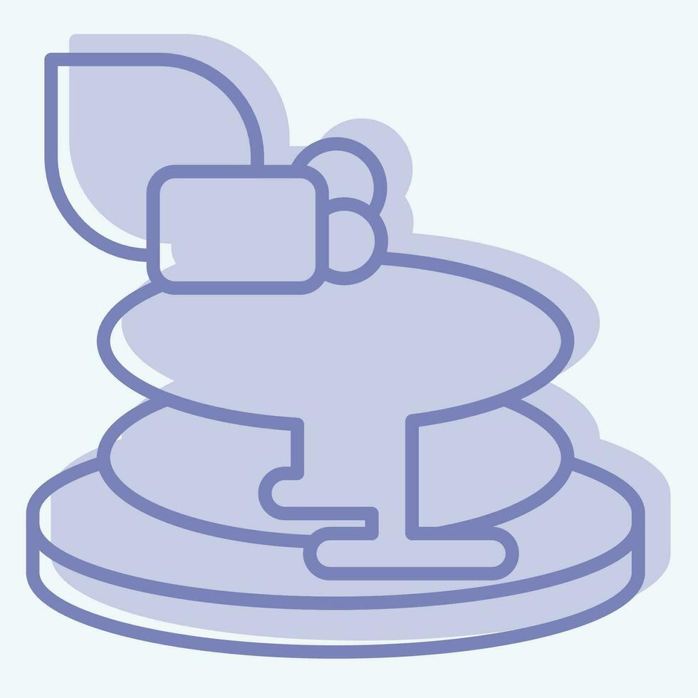 icona pancake. relazionato per apiario simbolo. Due tono stile. semplice design modificabile. semplice illustrazione vettore