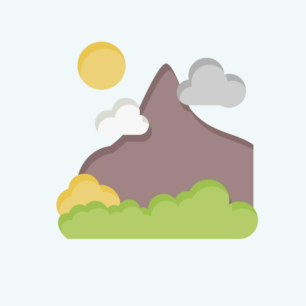 icona montagna. relazionato per alaska simbolo. piatto stile. semplice design modificabile. semplice illustrazione vettore