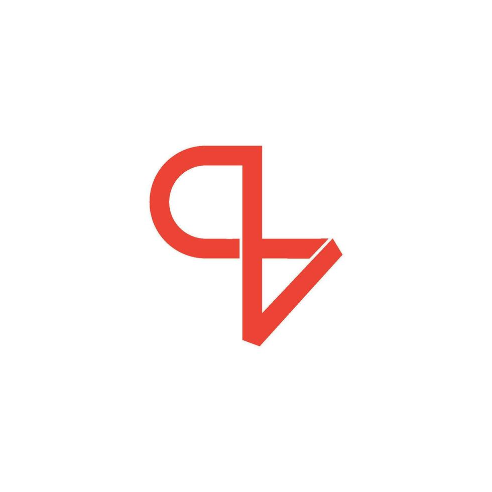 lettera q infinito semplice linea logo vettore