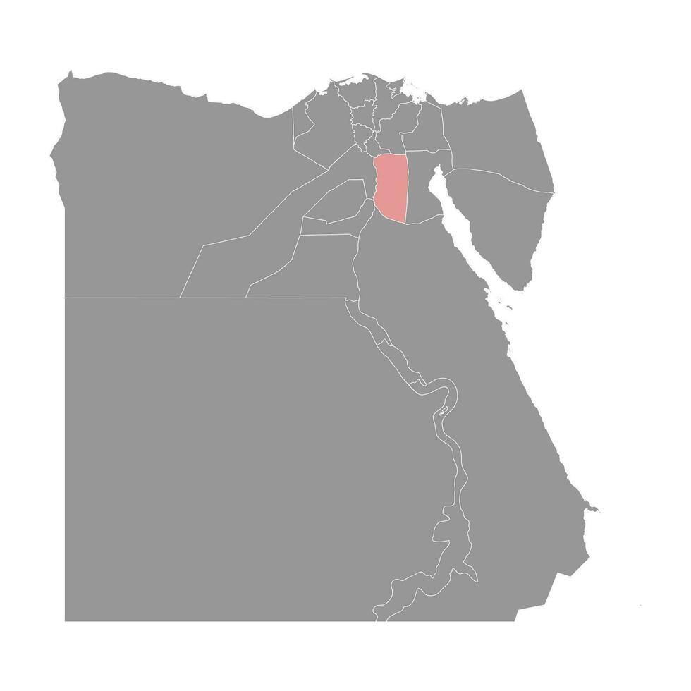 Cairo governatorato carta geografica, amministrativo divisione di Egitto. vettore illustrazione.