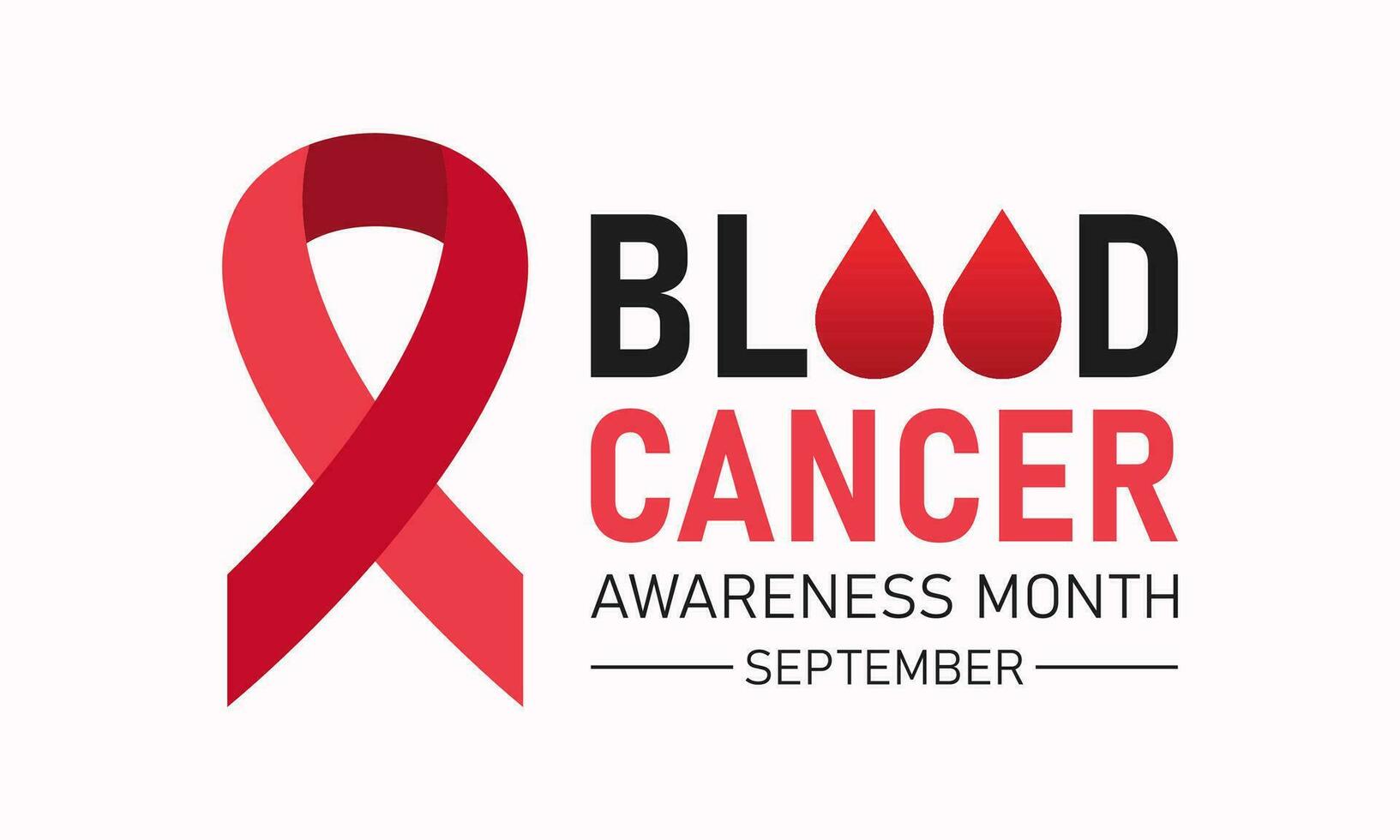 sangue cancro consapevolezza mese è osservato ogni anno nel settembre. settembre è sangue cancro consapevolezza mese. vettore modello per striscione, saluto carta, manifesto con sfondo. vettore illustrazione.