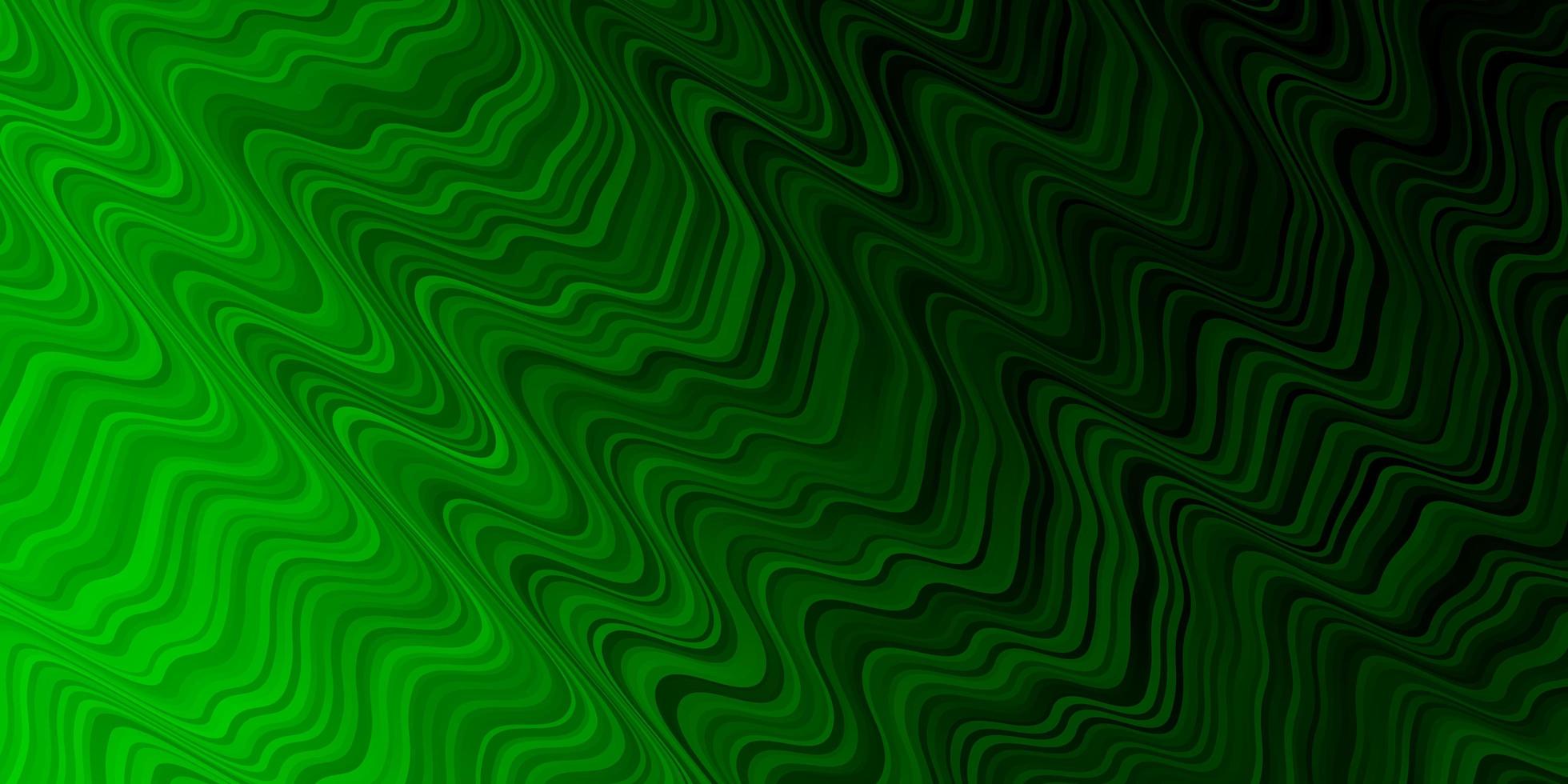 sfondo vettoriale verde chiaro con linee piegate. illustrazione colorata in stile circolare con linee. modello per siti Web, pagine di destinazione.