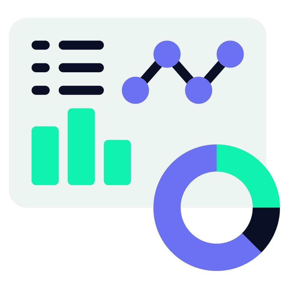 dati analisi icona illustrazione vettore