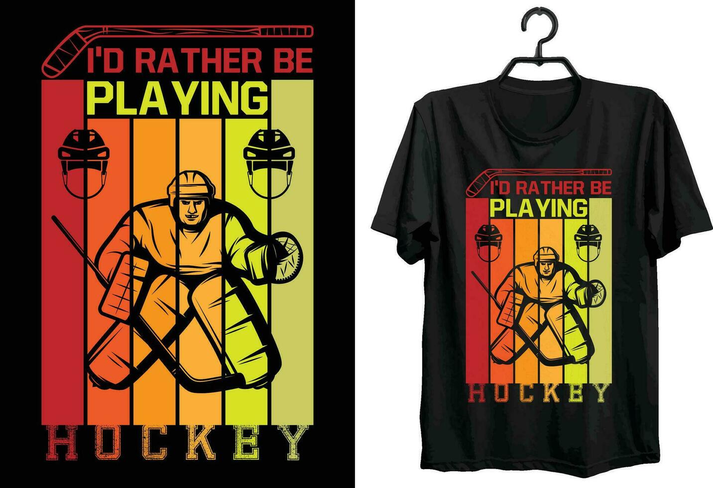 id piuttosto essere giocando hockey. hockey maglietta design. divertente regalo articolo hockey maglietta design per hockey amanti. vettore