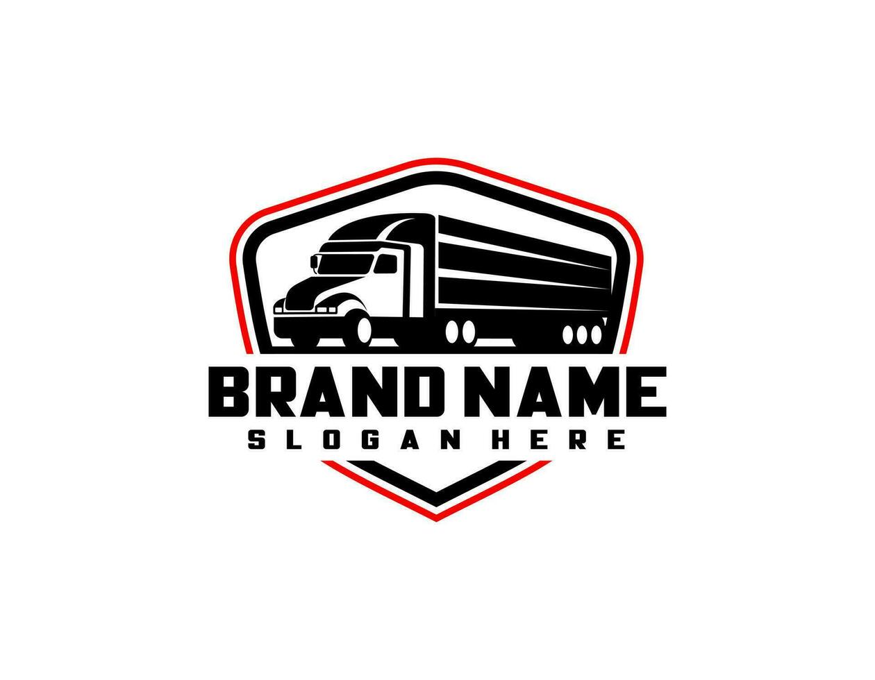 vettore di progettazione del logo del camion semi