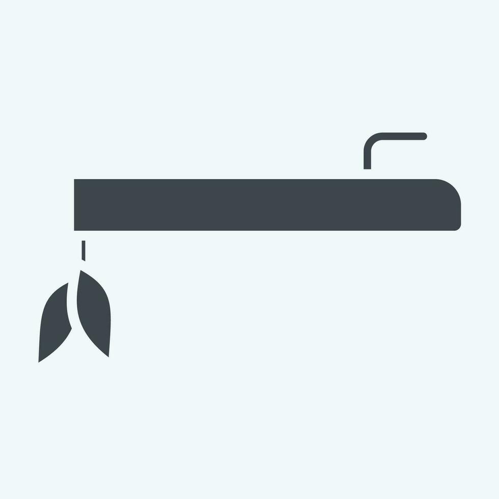 icona flauto. relazionato per americano indigeno simbolo. glifo stile. semplice design modificabile. semplice illustrazione vettore