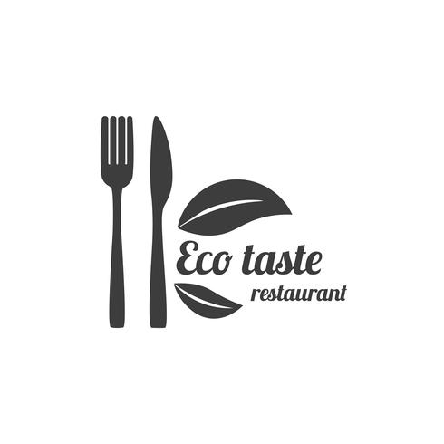 Logo di cibo ristorante etichetta alimentare vettore