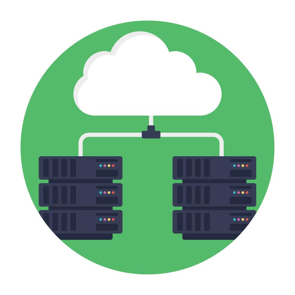 nube calcolo connesso per server, server di riserva vettore