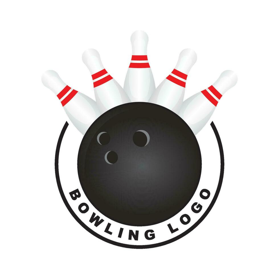 bowling logo design vettore