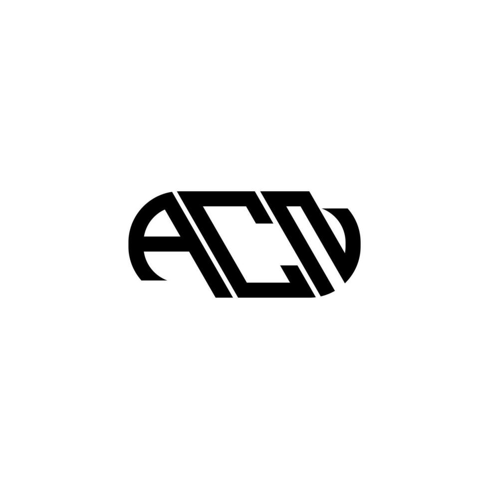acn lettera logo design. acn creativo iniziali lettera logo concetto. acn lettera design. vettore