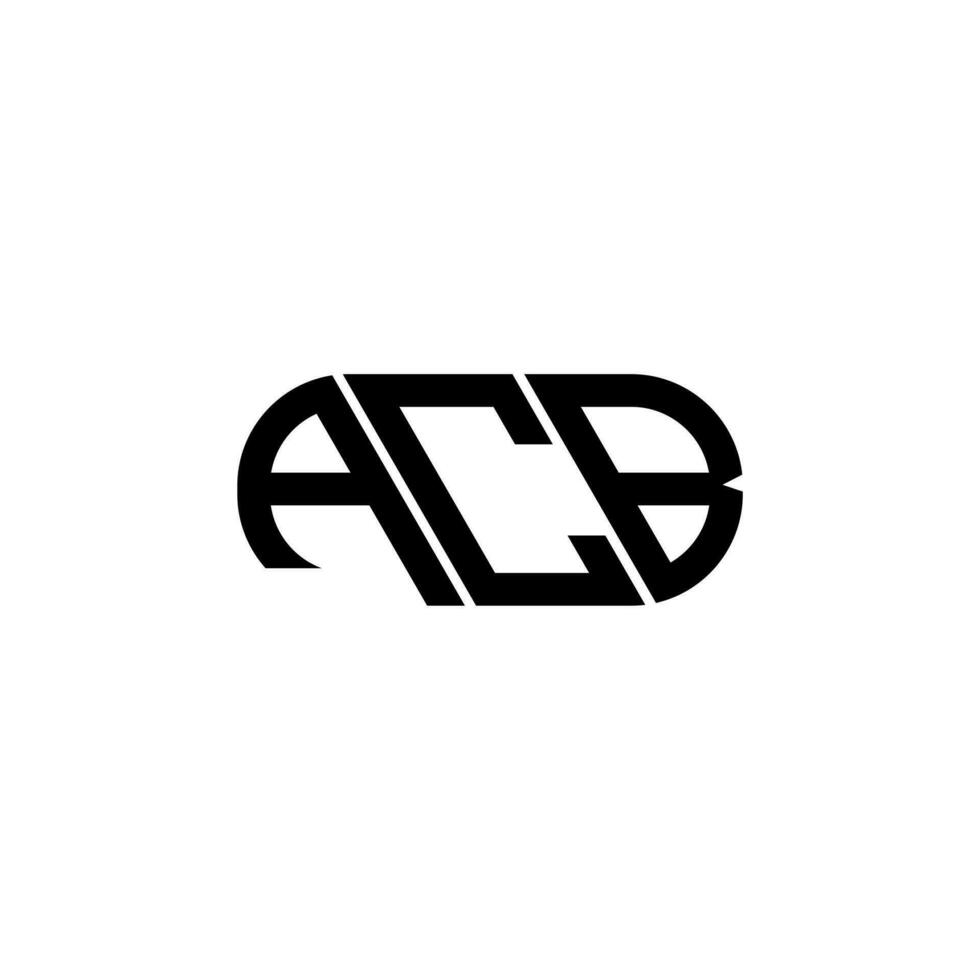 acb lettera logo design. acb creativo iniziali lettera logo concetto. acb lettera design. vettore