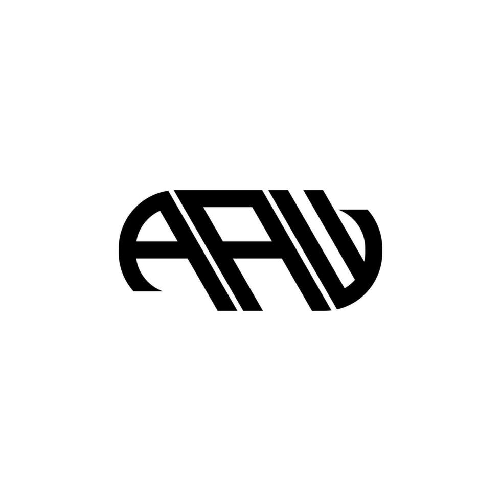 aaw lettera logo design. aaw creativo iniziali lettera logo concetto. aaw lettera design. vettore