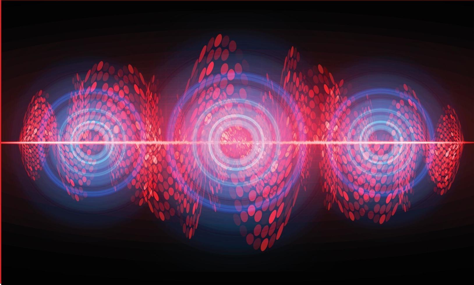 onde sonore che oscillano luce oscura vettore