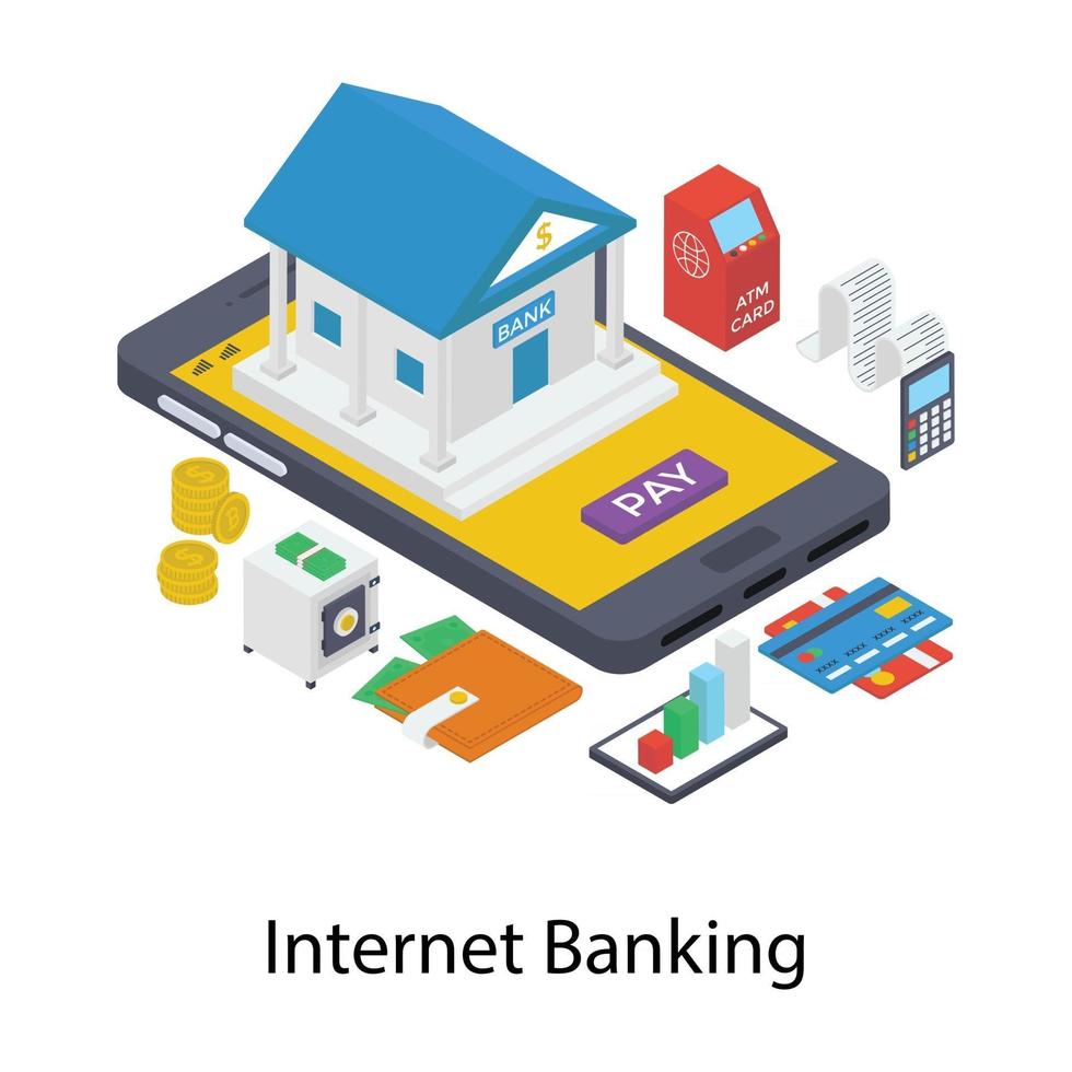 concetti di internet banking vettore