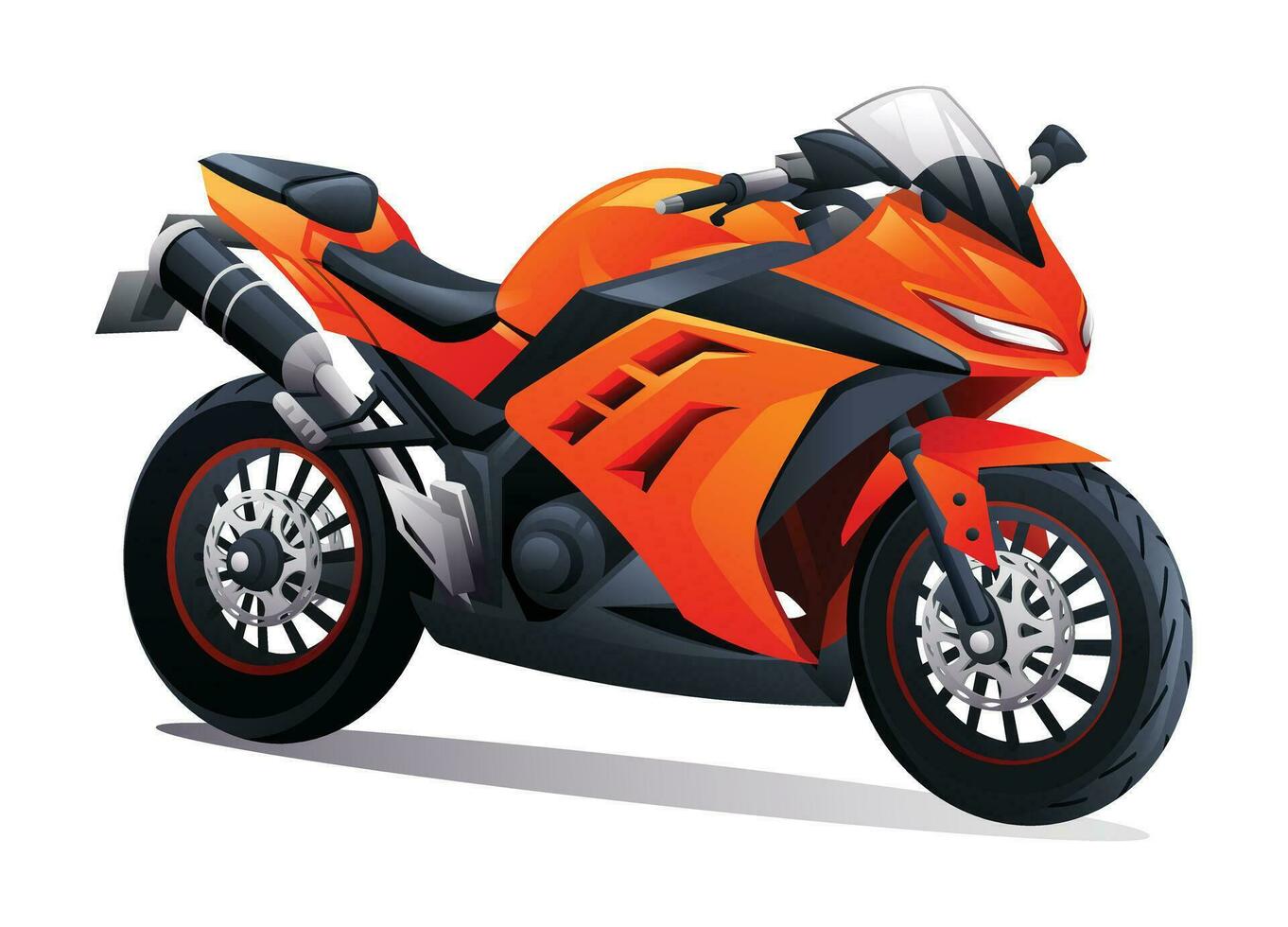 sport bicicletta da corsa motociclo vettore cartone animato illustrazione isolato su bianca sfondo