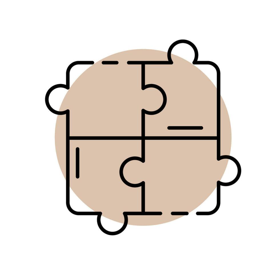 vettore puzzle icona