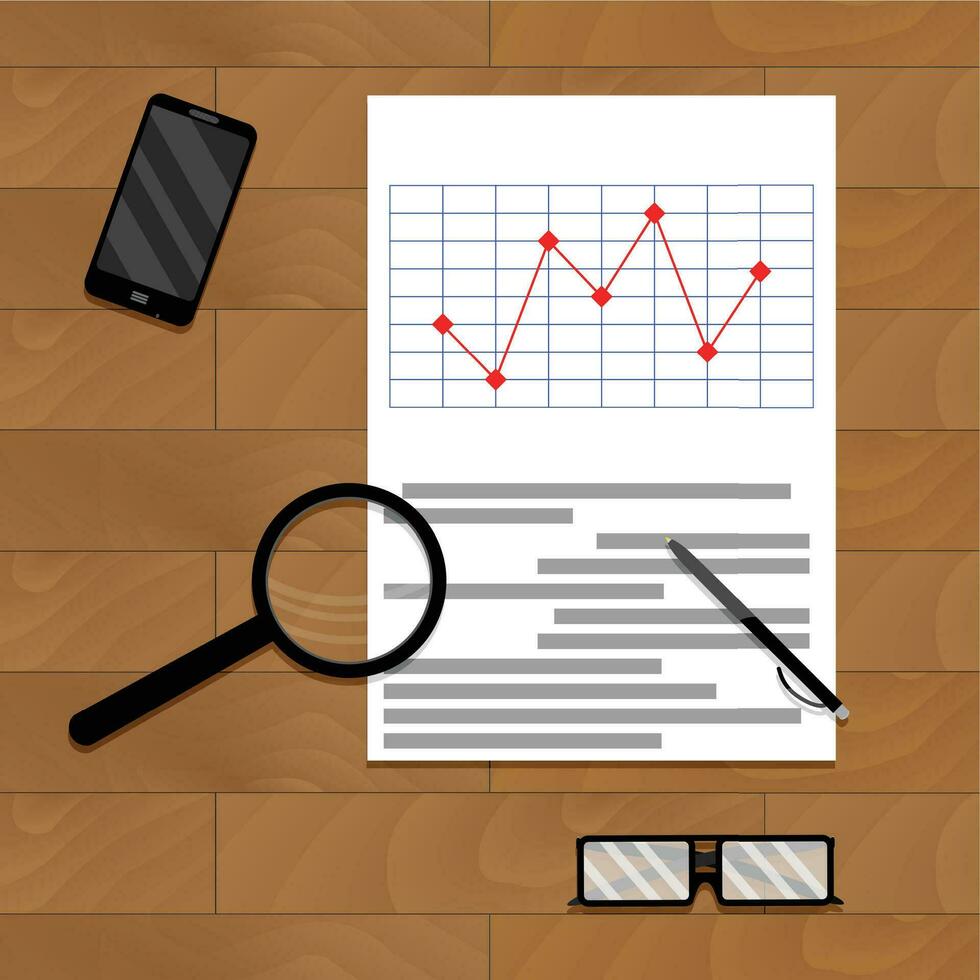 carta rapporto analisi, vettore analisi e ricerca Infografica marketing illustrazione