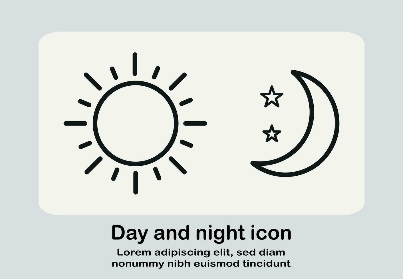 giorno e notte icona, sole e Luna icona vettore illustrazione su isolato bianca sfondo.
