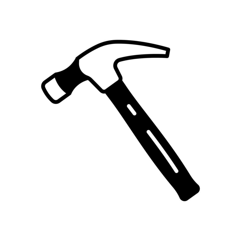 martello icona nel vettore. logotipo vettore