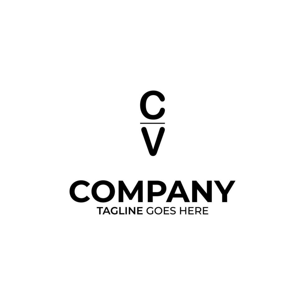 CV lettera logo design vettore