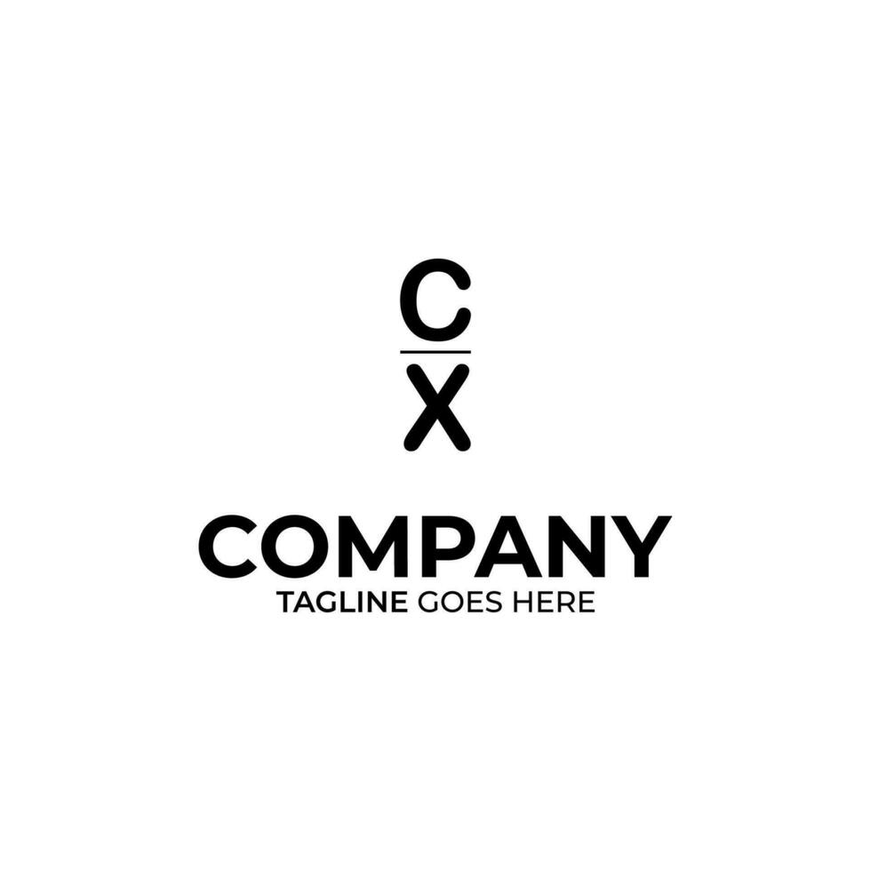 cx lettera logo design vettore