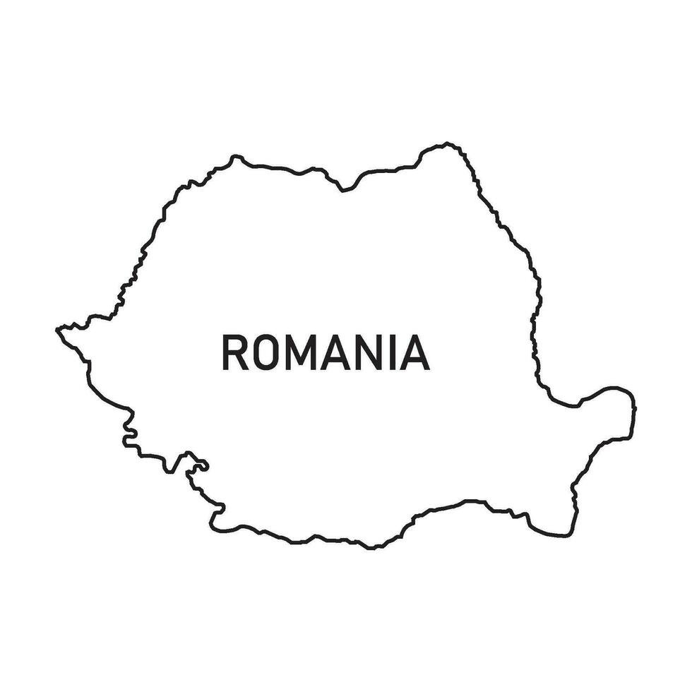 Romania carta geografica icona vettore